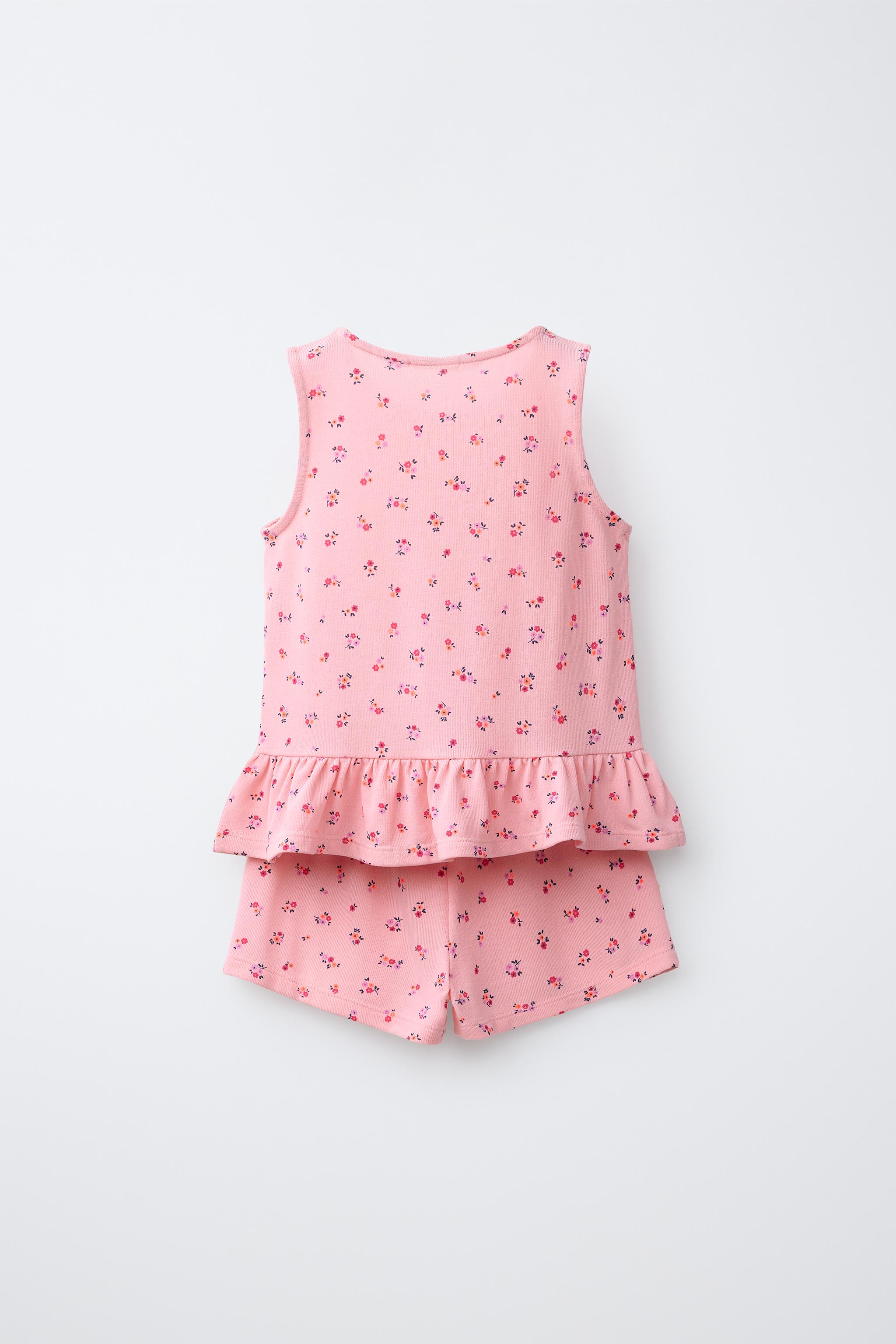 ENSEMBLE T-SHIRT ET SHORT IMPRIMÉ FLEURS